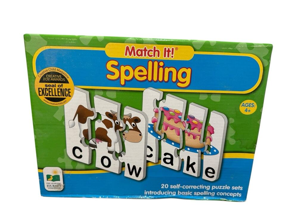 Match It! - Spelling - 20 Self-Correcting Spelling Puzzle Sets New Unopened!